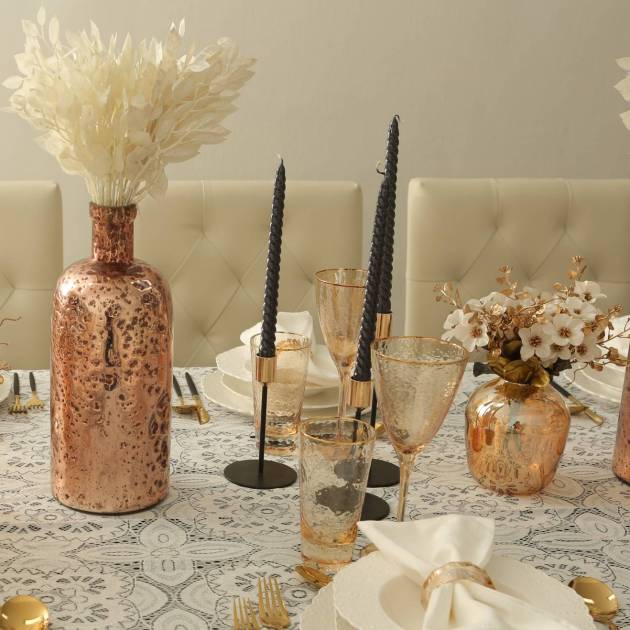 Black Twisted Taper Candles