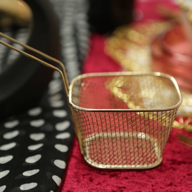 Gold Mesh French Fry Basket