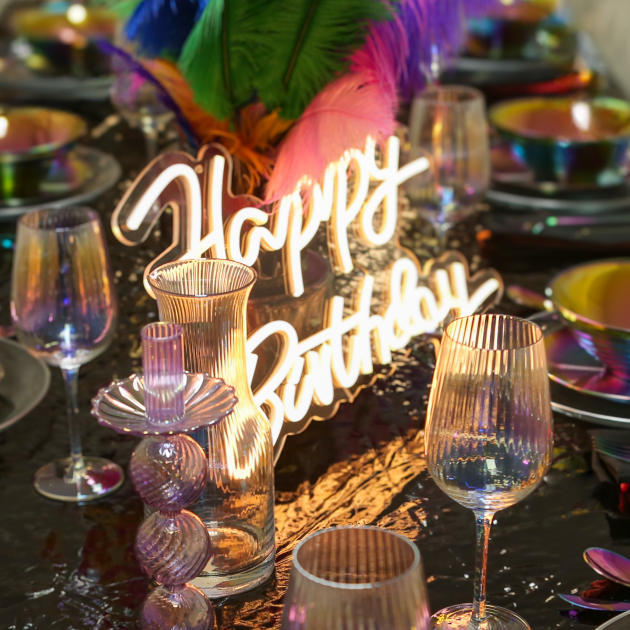 Happy Birthday LED Centerpiece