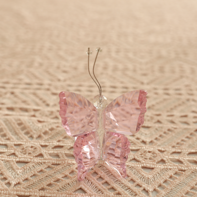 Pink Crystal Butterfly Decor